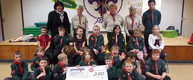 Proudfoot £250 Donation To 49th Eastfield Scout Group