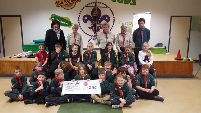Proudfoot £250 Donation To 49th Eastfield Scout Group