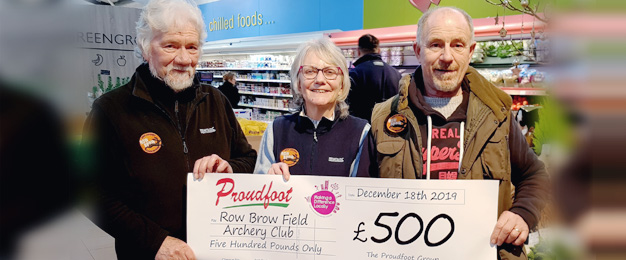 Proudfoot Donate To Row Brow Field Archery Club