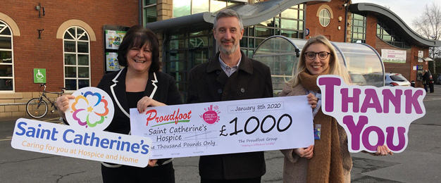 Proudfoot Donate £1,000 To St Catherine's Hospice