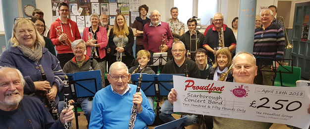 £250 MADL Donation To Scarborough Concert Band