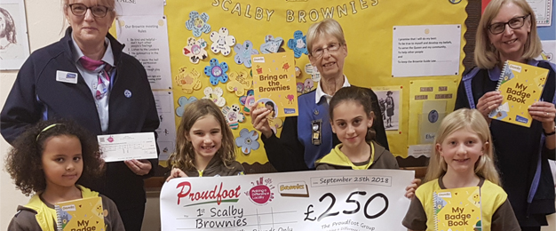 £250 MADL Donation To 1st Scalby Brownies