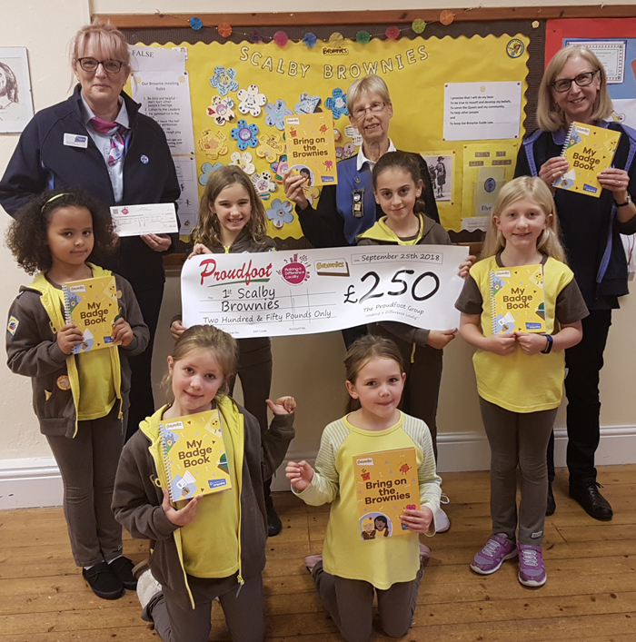 £250 MADL Donation To 1st Scalby Brownies
