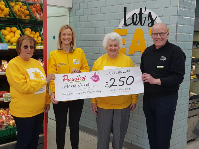 Proudfoot Donate £250 to Marie Curie