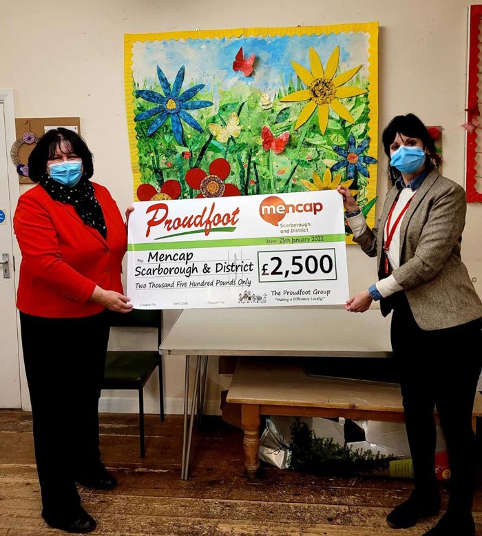 Proudfoot £2500 Donation To Scarborough and District Mencap