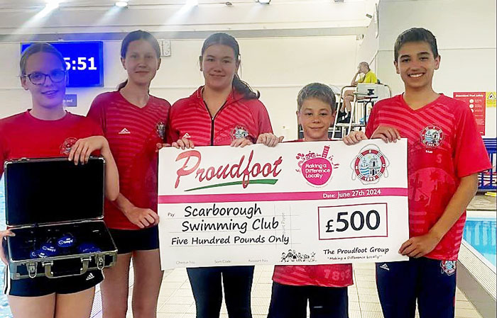 Proudfoot Donate £500 to Scarborough Swimming Club