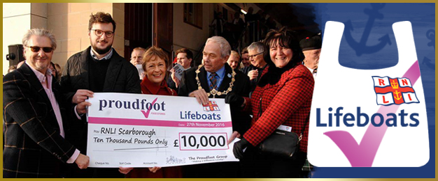 Proudfoot £10,000 Donation To RNLI Scarborough