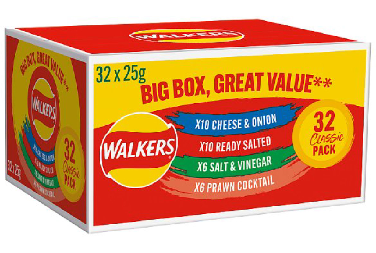 Walkers Crisps Variety Box 32pk x 25g