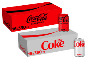 Coca Cola Diet / Zero 18pk x 330ml